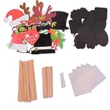 YGDZ Photo Booth Props DIY Kit for Christmas Photobooth Dress-up Accessories & Party Favors, Costumes with Mustache on a stick,68PC