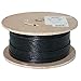 Vertical Cable Cat5e, 350 Mhz, UTP, UV Jacket, Outdoor, CMX, 1000ft, Black, Bulk Ethernet Cable, Wooden Spool