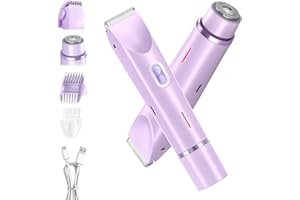 ZFBFSDS Dermave Bikini Shaver,2025 Upgrade Dual Head Shaver Women,Ezme Razor, 2 in 1 Wet & Dry Waterproof Electric Bikini Trimmer for Women,Purple2