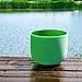 TOPFUND Green F Note Crystal Singing Bowl Heart Chakra 8 inch with Heavy Duty Carrying Case and Singing Bowl Mallet Suede Striker