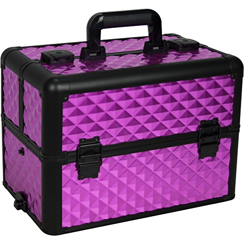 SUNRISE Makeup Case on Wheels 2 in 1 Professional Artist Organizer