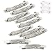 Coobbar 24pcs Metal Silver French Barrette Hair Clips for DIY Hair Clip Craft Bows