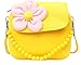 Hosaire Girl Bag Plush Flower Mini Handbag Shoulder Bag Messenger Bag for Toddlers and Preschoolers Yellow
