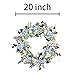 VGIA 22 inches Christmas Wreath with Golden Flowers,White Berry,Pine Cone, Branch and Silk Leaf Christmas Decoration…