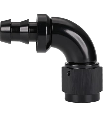 08 90 Degree Female Aluminum Hose End - Non-Swivel - Foto 4