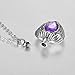 Valyria Angel Wing Birthstone Memorial Urn Necklace Stainless Steel Cremation Jewelry,Light Purple(June)