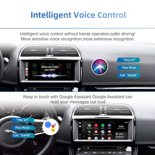 LEXXSON Wireless CarPlay & Android Auto Decoder Retrofit Kit for Land Rover Jaguar for Range Rover Evoque Discovery 5 XE XF XJL F-Type 2016-2019 with Harman with 10.25" Display, Bluetooth