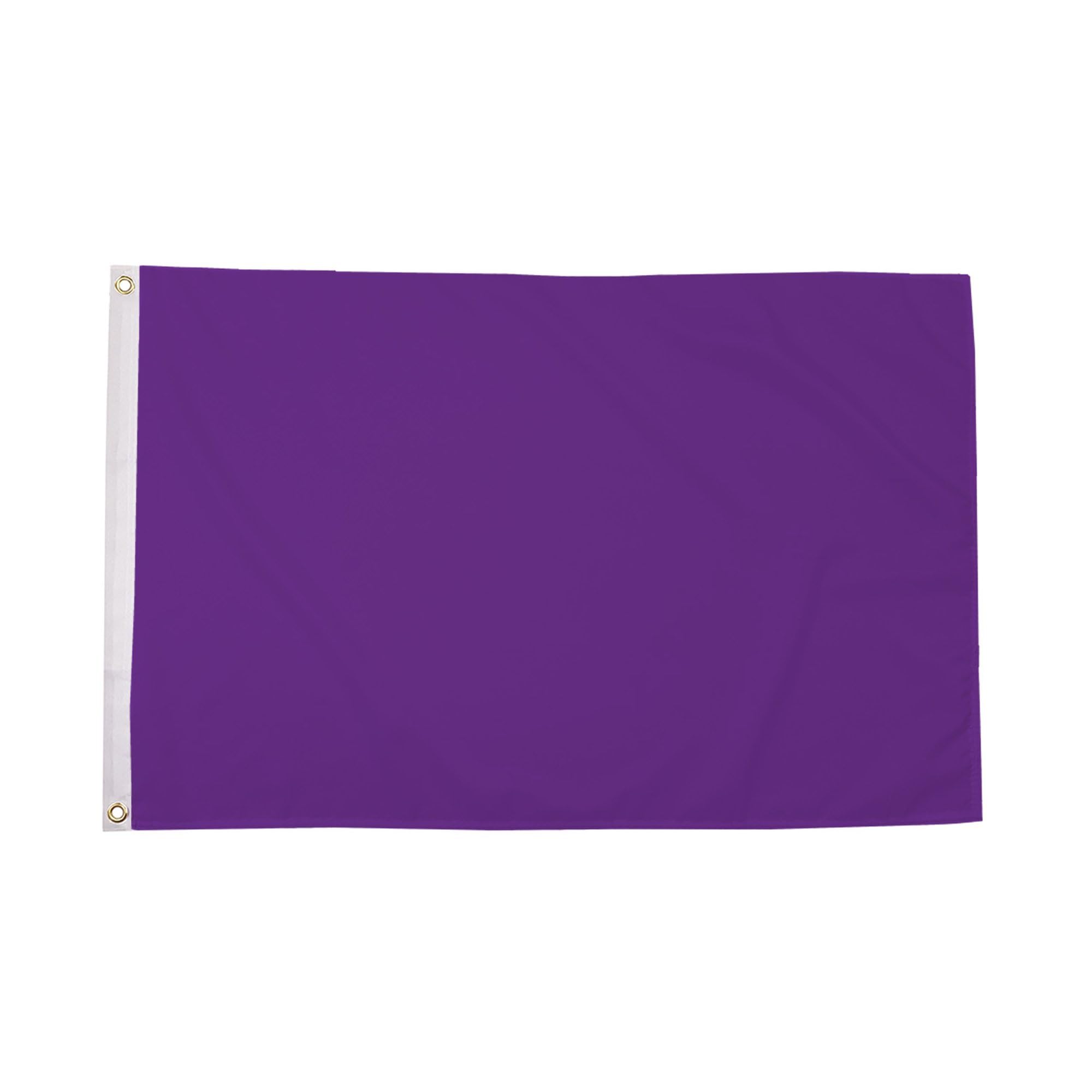 Flagtex Purple Plain Colour Flag Small 3ft x 2ft (90cm x 60cm) - Solid Purple Vivid Outdoor Polyester Flag Weather Resistant Banner for Garden Display Events — image 1