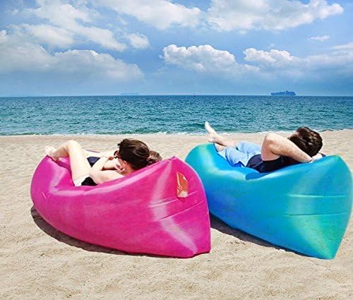 PrimeBox Camping Lounger Sofa Inflatable Sleeping Bag Beach Hangout Lazy Air Bed (Multicolour)