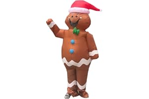 MROMT Inflatable Santa Claus Costume for men Xmas Santa Suit Blow Up Costume Adult Christmas Suit