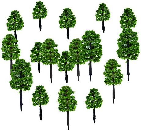 YEDREAM Modle Trees Plastic Artificial Miniature Tree Train Railways Trees Diorama Building DIY Scenery Landscape 1.98-3.54 inch (24pcs)