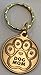RecoveryChip Dog Mom - A True Friend Leaves Paw Prints On Your Heart Keychain Paw Print Bronze