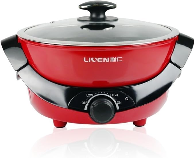 Liven HGS480A Dual Sided Electric Hot Pot with Divider, Shaba Shabu