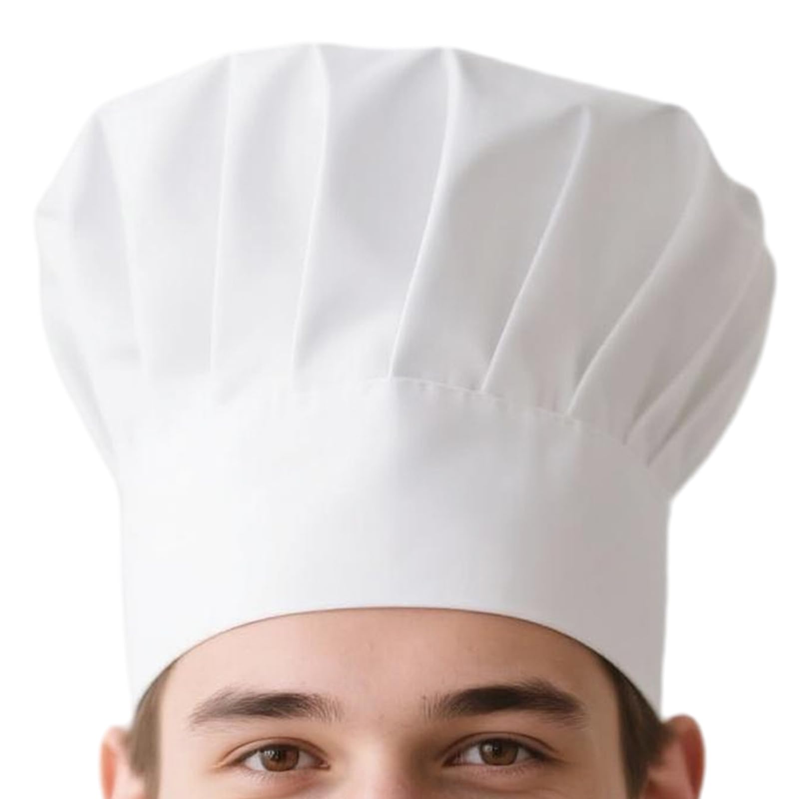 Balloome Chef Hat Unisex Adult Mushroon Design Adjustable Kitchen Uniform Cap for Baking Party Cooking Restaurant (White)