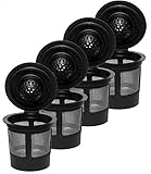 4 Pack Reusable Single K-Cup Filter Pod Coffee Stainless Mesh for Keurig Brewers