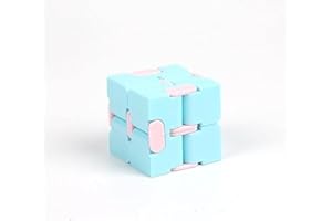 BWESOO Blue Infinity Cube Magic Toys Antistress Endless Cube Hand Flip Stress Reliver Finger Antism Game Pockets Toy Gift Anxiety Relief and Kill Time Fidget Blocks