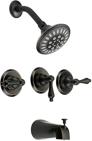 Designers Impressions 651701 Oil Rubbed Bronze Tub Shower Combo