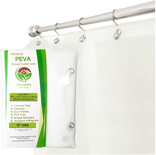 Amazon Com Clean Healthy Living Xl Heavy Duty Peva White Shower