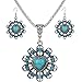 2017 Hot Jewelry Set ! AMA(TM) Women Vintage BOHO Style Peacock Butterfly Flower Owl Turquoise Pendant Necklace Earrings Eardrop Jewelry Set Gifts