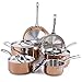 Fleischer & Wolf Stainless Steel Cookware Set (10-Piece) - Copper Body Cuisine Set-Oven and Grill safe Kitchen Pots and Pans Set