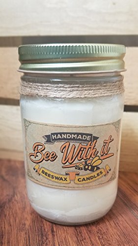 Bee With It Hand Made In Colorado Beeswax and Soy Wax Essential Oil/Fragrance Oil Scented Candle