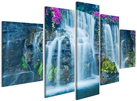 islandburner Extra Large Canvas Print Waterfall In Hawaii Modern Pictures Print Posters On Canvas