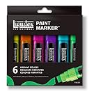 Liquitex 6 Piece Vibrant Professional Wide Paint Marker Set