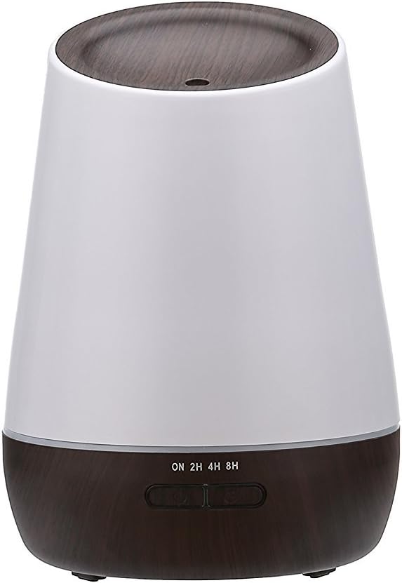 Ecooltronic 500ml Essential Oil Diffuser, Ultrosonic Aromatherapy Diffuser Cool Mist Humidifier with Adjustable Mist Mode and 4 Timer, 7 Color LED Lights and Waterless Auto Shut-off