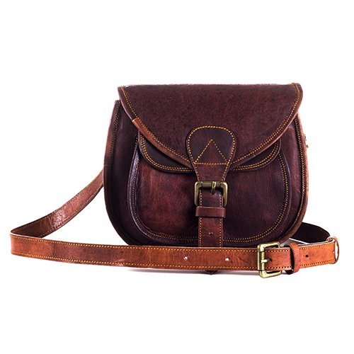 Goatter Girls Leather Sling Bag (Dark Brown)