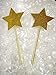 Perfec SYNCHKG107800 Twinkle Twinkle Little Star Birthday Cupcake Toppers Baby Shower Cupcake Toppers Gold Star Toppers Set of 24