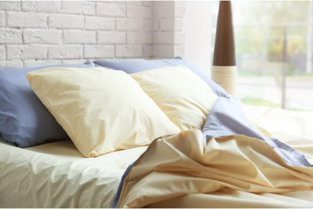 The Plum Blossom Company 100% Organic Cotton Bed Sheets GOTS Certified Fitted Sheets, Flat Sheets and Pillow Cases (Sand Beige, King - Flat Sheet)