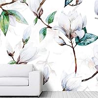 Wall Mural Flowers and Leaves Removable Self-Adhesive Wallpaper Wall Decoration for Bedroom Living Room - 66x96 inches