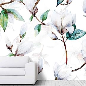 signwin Wall Mural Flowers and Leaves Removable Self-Adhesive...