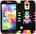Wireless Fones TM Samsung Galaxy S5 Case Dual Layer Hybrid Impact Resistant Protective Cute Owls Snap on Over Two Tone 3 Skin