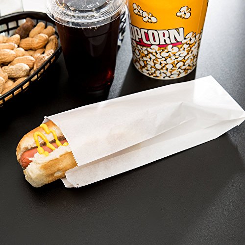 Great Credentials White Paper Hot Dog Bags 3 1/2" x 1 1/2" x 9" (Pack of 100) - Thumbnail 5