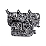 Yumei Jewelry Gun Black Aromatherapy Diffuser Pendant Cubic Brass Fligree Cage Locket Charms,Pack of 10