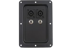 SEISMIC AUDIO Pro Audio Jack Plate with Dual Speakon and Dual 1/4" PA/DJ Speaker Cabinet