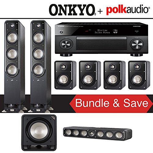 Polk-Audio-Signature-S60-71-Ch-Home-Theater-Speaker-System-with-Onkyo-TX-NR676-72-Ch-4K-Network-AV-Receiver