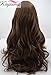 K'ryssma® Long Wavy Brown Wig Heat Resistant Fiber Hair Synthetic Wigs Lace Front Half Hand Tied for Women 24 Inches