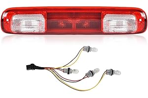 G-PLUS High Mount 3rd Brake Light w/Bulb Compatible with Chevy Silverado GMC Sierra 1500 2500 3500 & HD Models 1999-2006,Fit Chevy Silverado GMC Sierra Classic Models 2007 923-240 15884341