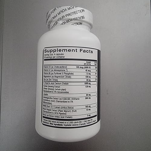 PRIME MALE Vitality – Natural Testosterone Booster for Men Over 30 – Energy, Strength, Libido & Muscle Support – 120 Capsules (30-Day Supply)