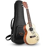Hricane Concert Ukulele,Mahogany Ukelele,Professional 23 inch Ukele Hawaiian Uke For Beginners Pack with Gig Bag (Concert, Spruce)