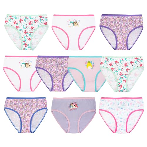 Squishmallows Girls' Underwear Panties and Shorts with Cam The Calico, Lola & More in Sizes 4, 6, 8 & 10