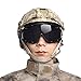 FMA Tactical SI-Ballistic Anti-fog Anti-dust Safety Goggles Glasses Eyewear with Fan and 1 Interchangeable Lens for Outdoor Airsoft Paintball Hunting Motorcycling Black