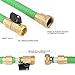 100 ft Garden Hose - Upgraded Expandable Water Hose Kit with 3/4 Solid Brass Connectors Fittings, Valve, 8 Pattern Spray Nozzle, Durable Latex Core - New Expanding Flexible Gardening Hose