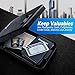 AdirOffice Portable Travel Gun Safe - Heavy Duty Pistol Box with 3 Digit Combination Lock & Carrying Cable - Secures Firearms Cash Jewelry Documents & More