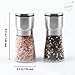 Premium Pepper Grinder, Heavy Duty Glass Jar with Stainless Steel Adjustable Ceramic Salt Grinder, Make your food Great Again!