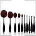 Sankuwen 10 Pcs Powder Foundation Face Makeup Oval Loose Brush