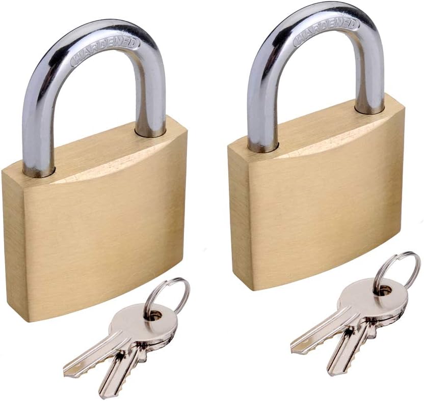 SEPOX 40mm Solid Brass Padlock Pack of 2, Keyed Padlocks Amazon Canada