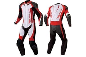 MATAGEAR Motorcycle New Red/White One piece Track Racing Suit CE Approved Protection (LGE)